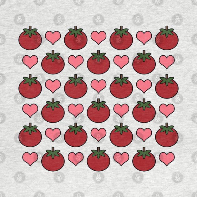 Cute Tomatoes And Hearts by LunaMay